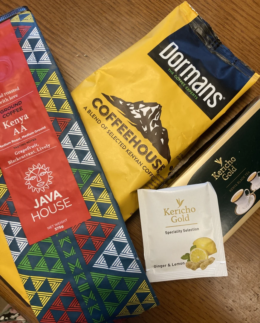 Kenyan coffee and tea products