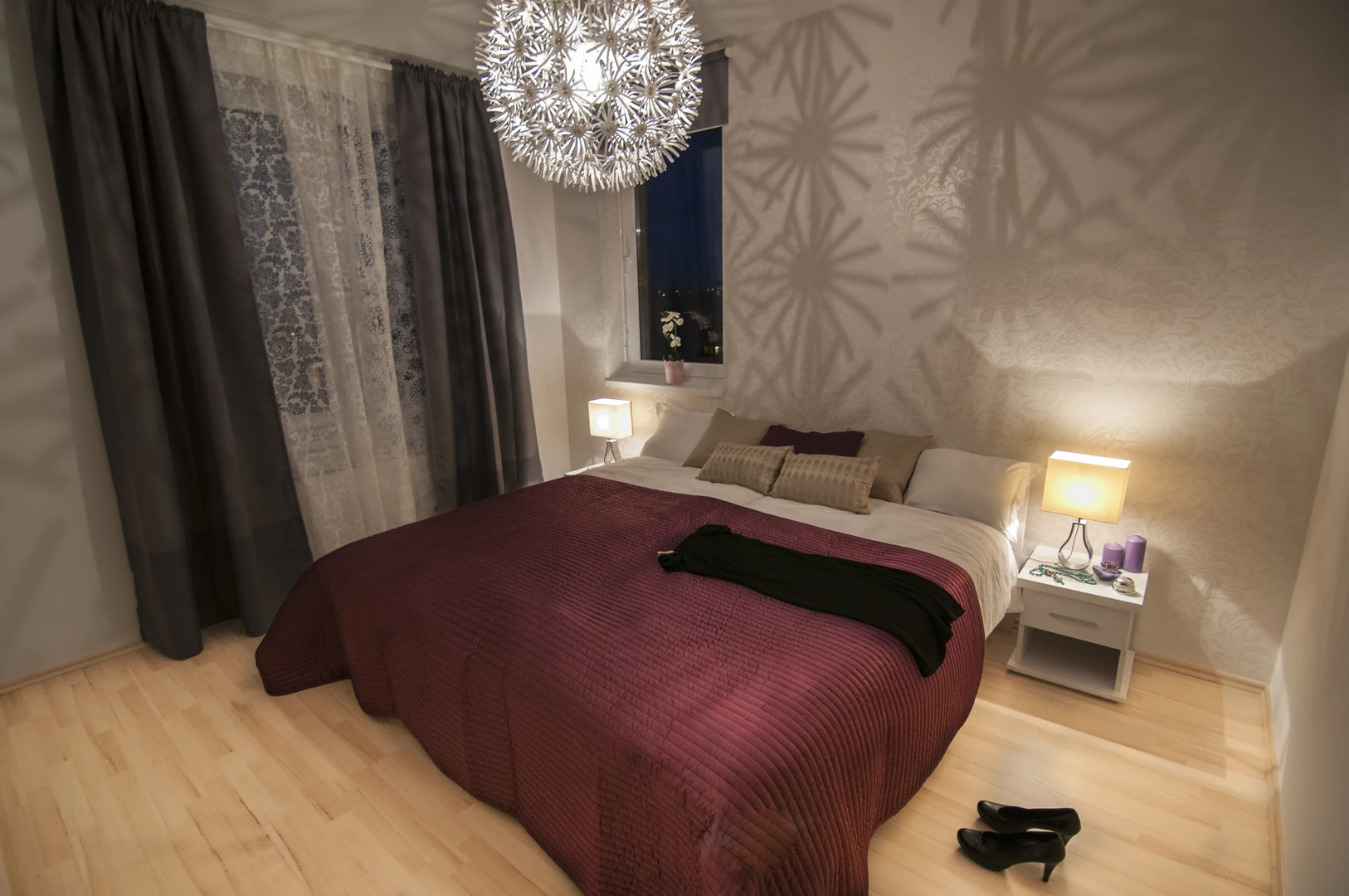 Bedroom prepared for rest